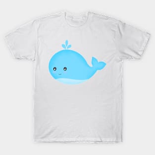 Cute Kawaii Blue Whale T-Shirt